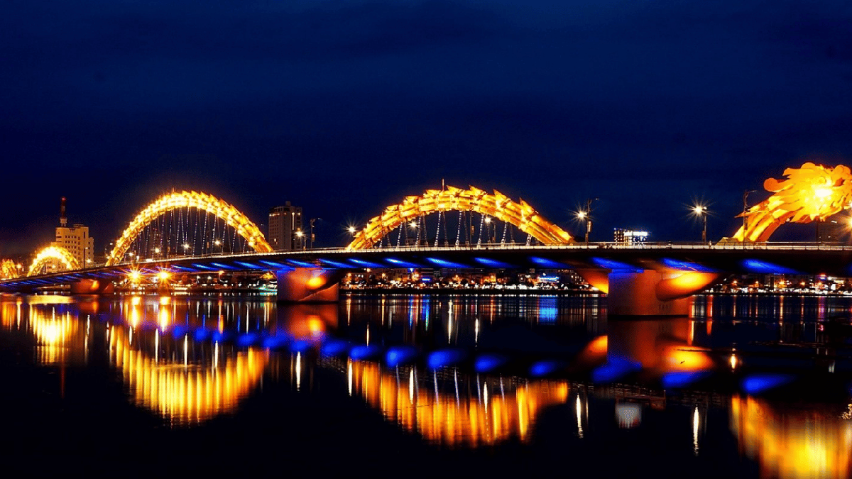 Dragon bridge at danang city