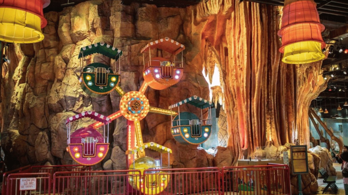 Game area for children and families