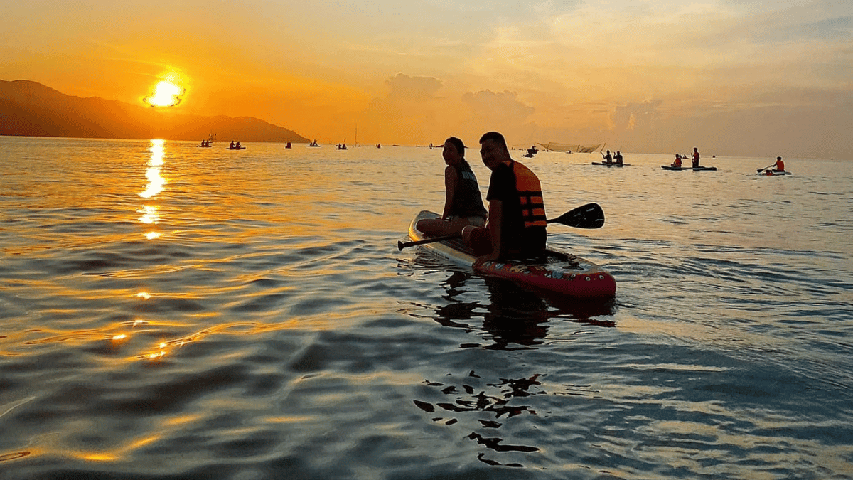 Kayaking at my khe beach