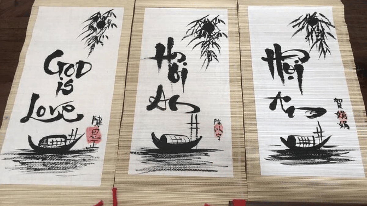 Paintings and calligraphy in hoi an